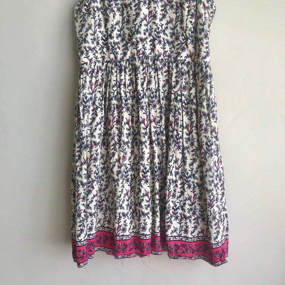 FOREVER 21 / Cream & Blue Floral Strappy Dress - Picture 3 of 8